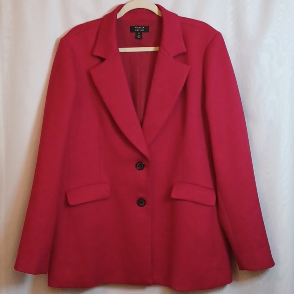Halogen Atlanta Pacific Women's Red Single Breasted Jacket/Blazer Size 20.